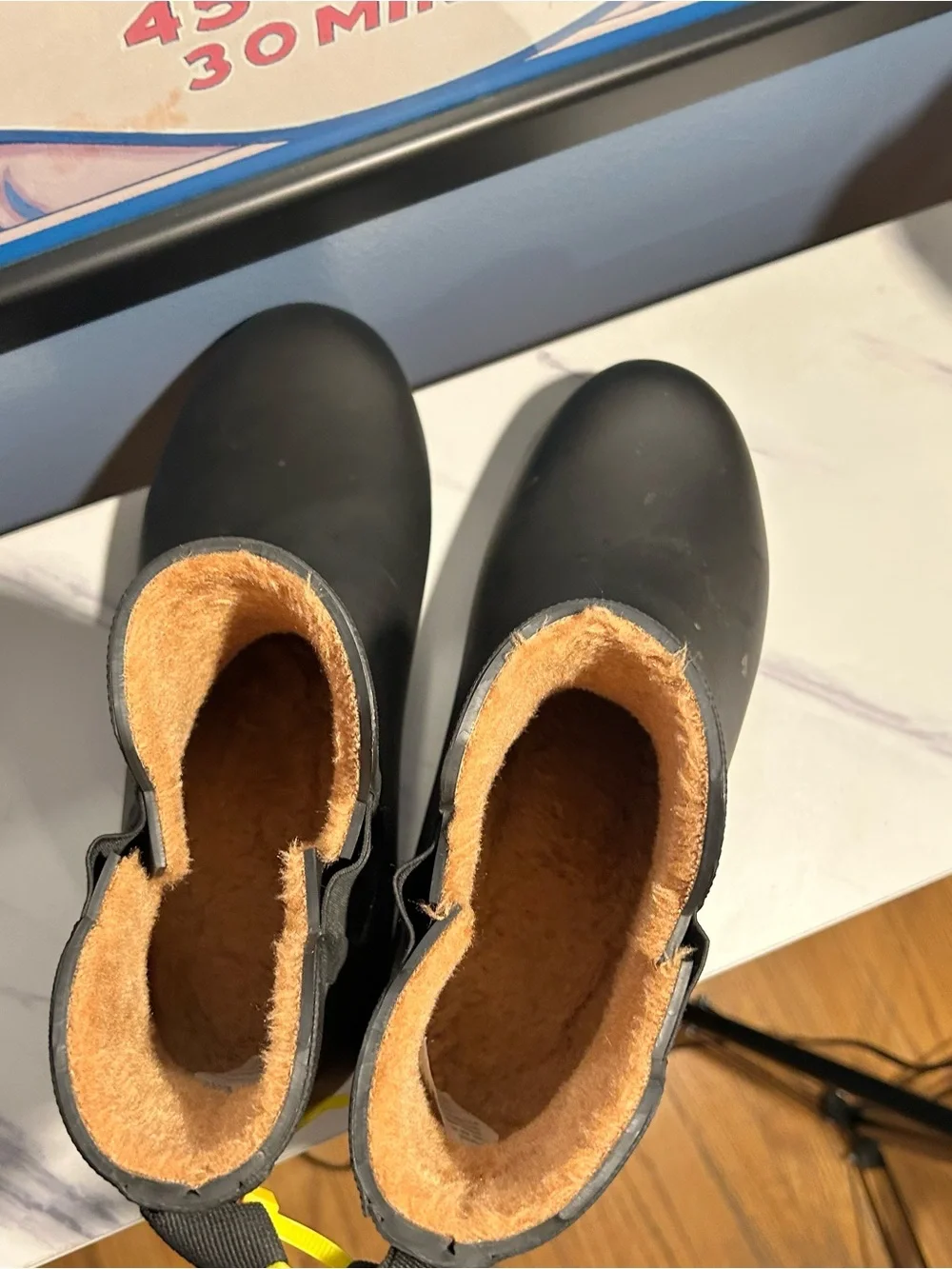 Chooka Waterproof Fur Lined Utility Boots Ankle Rain Booties